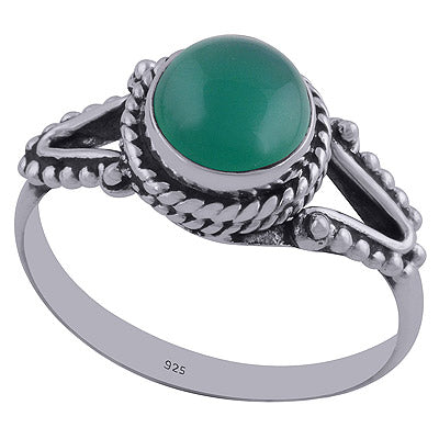 Green Onyx 925 Sterling Silver Ring - R3402326-28