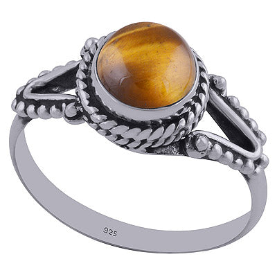Tiger's Eye 925 Sterling Silver Ring - R3402326-32
