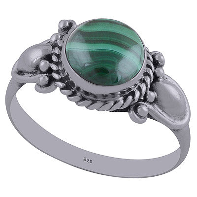 Malachite 925 Sterling Silver Ring - R3402327-36