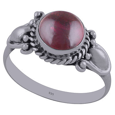 Garnet 925 Sterling Silver Ring - R3402327-5