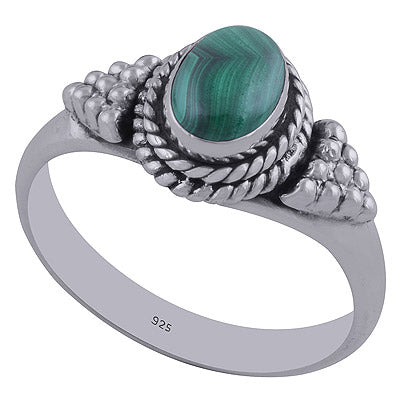 Malachite 925 Sterling Silver Ring - R3402353-78