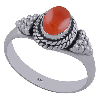 Carnelian 925 Sterling Silver Ring - R3402353-87