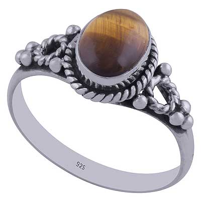 Tiger's Eye 925 Sterling Silver Ring - R3402354-33
