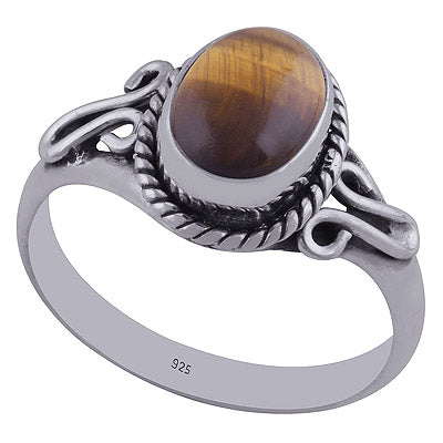 Tiger's Eye 925 Sterling Silver Ring - R3402355-34