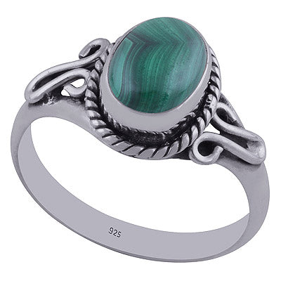 Malachite 925 Sterling Silver Ring - R3402355-36