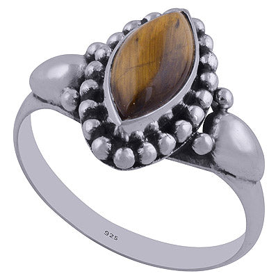 Tiger's Eye 925 Sterling Silver Ring - R3402363-30