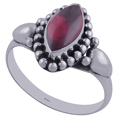 Garnet 925 Sterling Silver Ring - R3402363-4