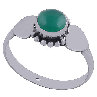 Green Onyx 925 Sterling Silver Ring - R3402371-78
