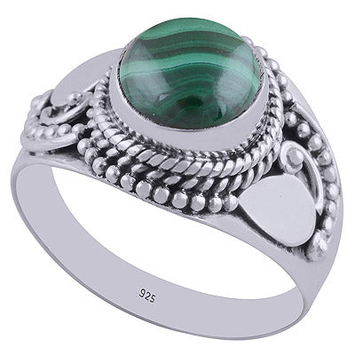 Malachite 925 Sterling Silver Ring - R3402379-46