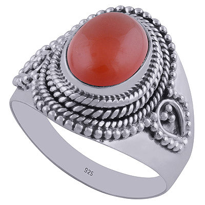 Carnelian 925 Sterling Silver Ring - R3402381-35