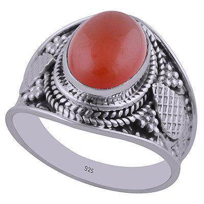 Carnelian 925 Sterling Silver Ring - R3402393-34