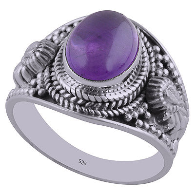 Amethyst 925 Sterling Silver Ring - R3402395-1