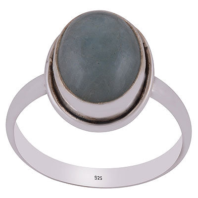 Gorgeous Stone Aquamarine Oval Shape 925 Sterling Solid Silver Ring - R3402403-65
