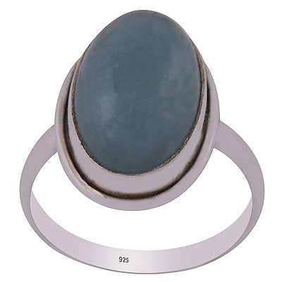 Gorgeous Stone Aquamarine Oval Shape 925 Sterling Solid Silver Ring - R3402403-69