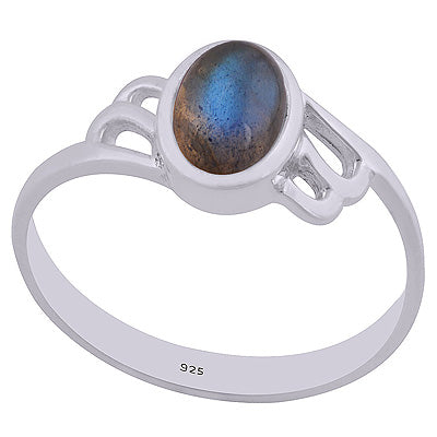 Gorgeous Cut Work Around Labradorite Oval Shape 925 Sterling Solid Silver Ring - R3402477-25