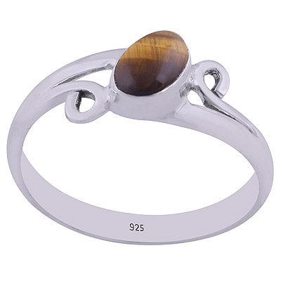 Tiger's Eye 925 Sterling Silver Ring - R3402507-78