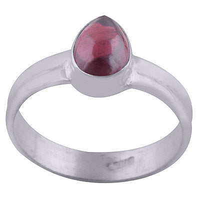 Garnet 925 Sterling Silver Ring - R3402512-10
