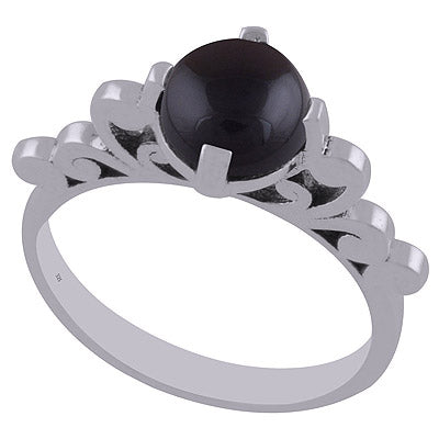 Black Onyx 925 Sterling Silver Ring - R3402513-18