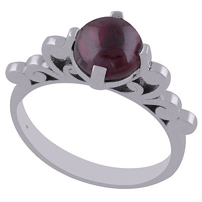 Garnet 925 Sterling Silver Ring - R3402513-2