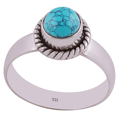 Turquoise 925 Sterling Silver Ring - R3402531-18