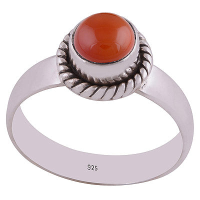 Carnelian 925 Sterling Silver Ring - R3402531-59