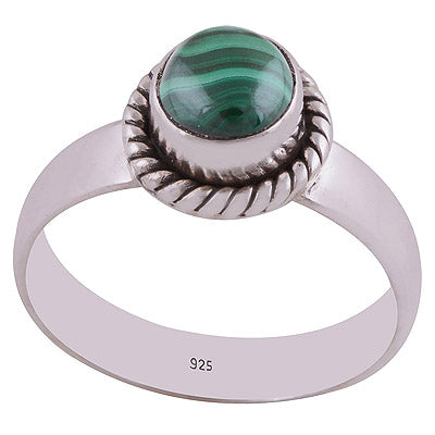Malachite 925 Sterling Silver Ring - R3402531-65