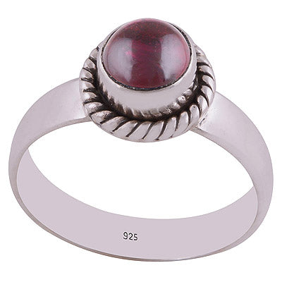 Garnet 925 Sterling Silver Ring - R3402531-8