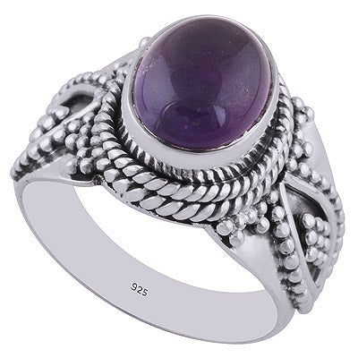Amethyst 925 Sterling Silver Ring - R3402536-1
