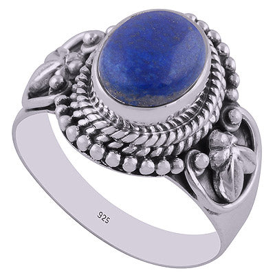 Lapis 925 Sterling Silver Ring - R3402540-27