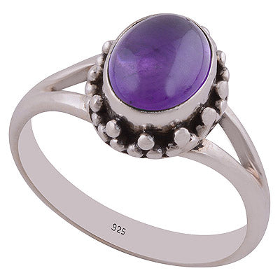 Amethyst 925 Sterling Silver Ring - R3402549-1