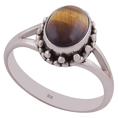 Tiger's Eye 925 Sterling Silver Ring - R3402549-29