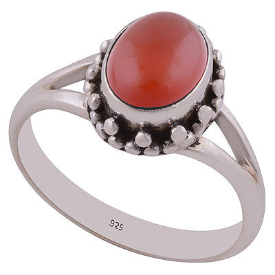 Carnelian 925 Sterling Silver Ring - R3402549-37