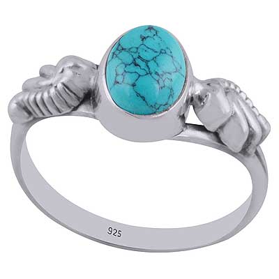 Turquoise 925 Sterling Silver Ring - R3402557-10