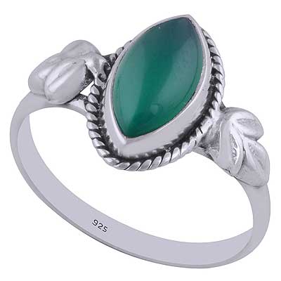 Green Onyx 925 Sterling Silver Ring - R3402560-25