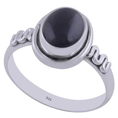 Black Onyx 925 Sterling Silver Ring - R3402575-46