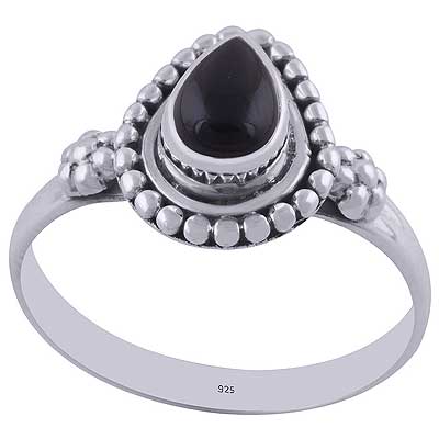 Black Onyx 925 Sterling Silver Ring - R3402576-44