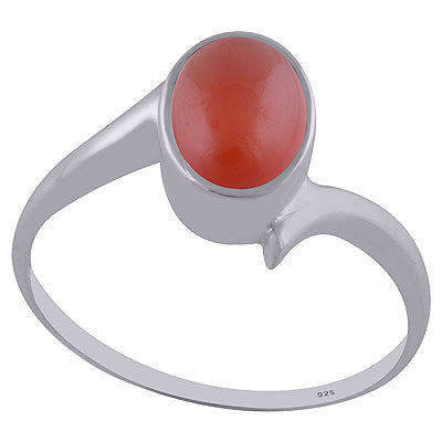 Alluring Shank Around Carnelian Oval Shape 925 Sterling Solid Silver Ring - R3402577-13