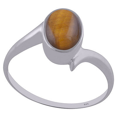 Alluring Shank Around Tiger's Eye Oval Shape 925 Sterling Solid Silver Ring - R3402577-9