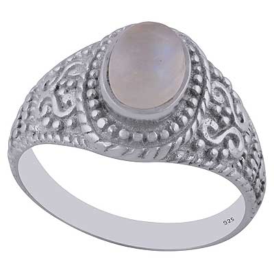 Rainbow Moonstone 925 Sterling Silver Ring - R3402584-1