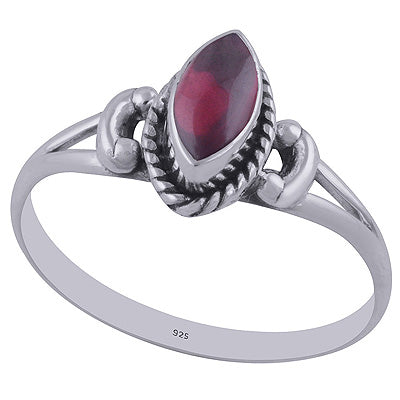 Garnet 925 Sterling Silver Ring - R3402591-24
