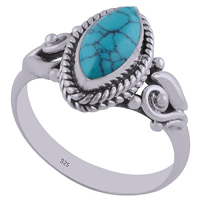 Turquoise 925 Sterling Silver Ring - R3402599-6