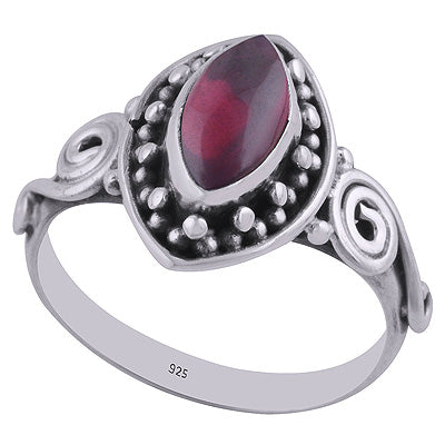 Garnet 925 Sterling Silver Ring - R3402607-4