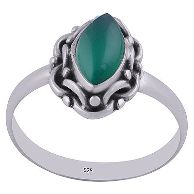 Green Onyx 925 Sterling Silver Ring - R3402608-18