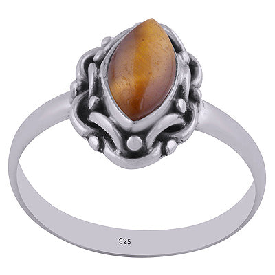 Tiger's Eye 925 Sterling Silver Ring - R3402608-20