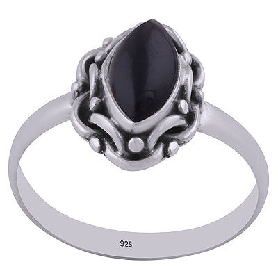 Black Onyx 925 Sterling Silver Ring - R3402608-22