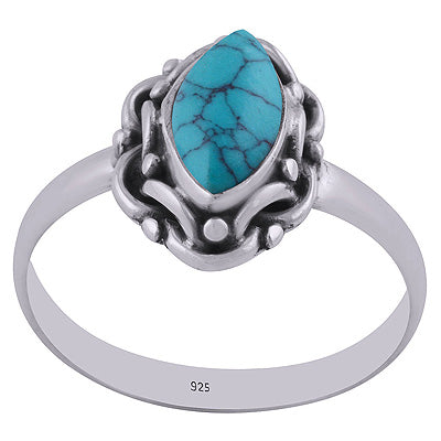 Turquoise 925 Sterling Silver Ring - R3402608-5