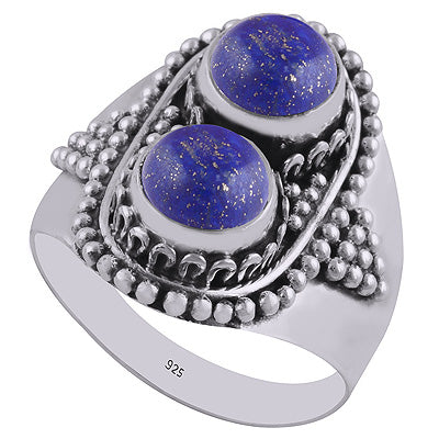Lapis 925 Sterling Silver Ring - R3402621-18