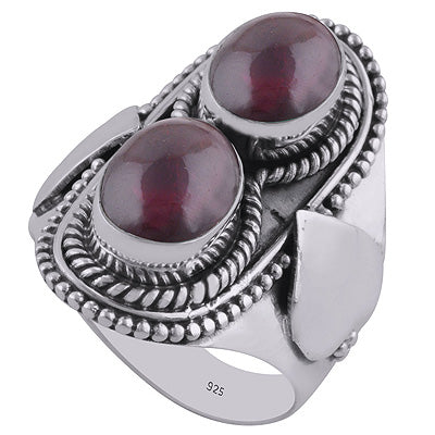 Garnet 925 Sterling Silver Ring - R3402623-4