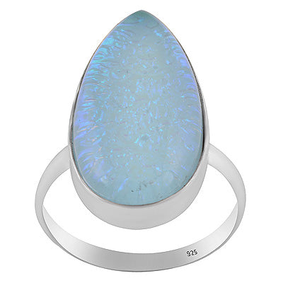 Alluring Gemstone Opal Pear Shape 925 Sterling Solid Silver Ring - R3402641-21