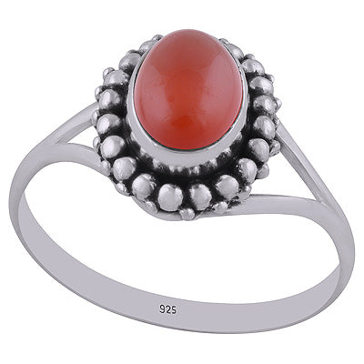 Carnelian 925 Sterling Silver Ring - R3402660-25